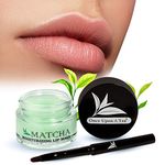 Moisturizing Green Tea Matcha Sleeping Lip Mask Balm, Younger Looking Lips Overnight, Best Solution For Chapped And Cracked Lips, Unique Formula And Power Benefits Of Green Tea (Matcha)