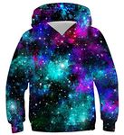 Belovecol Boys Girls Hoodies 3D Galaxy Hoodie Novelty Pullover Jumpers Lightweight Hoody 6 7 Years