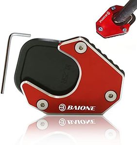 BAIONE Motorcycle Kickstand Pad Extender Foot Side Stand Extension Pad Support Plate Replacement for Honda CRF250 Rally CRF250L 2017 2018 2019 Red