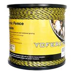 YCFERESY Upgraded Electric Fence Polywire 3366 Feet 1026 Meters, 6 Stainless Steel Strands for Reliable Conductivity and Rust Resistance, Portable Electric Fenc 3366 Feet/1026Meters