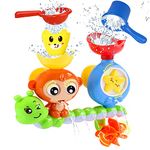 GOODLOGO Bath Toys for Toddlers Kids Babies 1 2 3 Year Old Boys Girls Bathtub Toy with 2 Toy Cups Strong Suction Cups Ideas Color Box