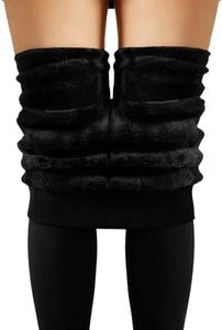 Ssuyeuri Girls Fleece Lined Leggings Winter Thermal Warm Clothes Running Thick Pants Dance Tights for Kids 1-14 Years Black