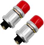 Suvnie 2 PCS Push Button Momentary Starter Switch, 12/24V Engine Start Ignition Switch, 50A Waterproof Push Button Start Switch for Truck, Lawn Tractor, Farm Cart, Car Accessories (Red)