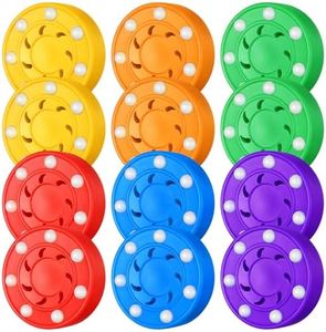 Foilswirl 12 Pcs Roller Hockey Pucks Street Roller Hockey Pucks Ice Hockey Pucks Outdoor Hockey Street Pucks