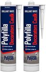 2 x Polyfilla Decorators Caulk - White 380ml Trade Cartridge