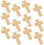 Pack of 12 Unfinished Paper Mache Cross Ornaments for Holiday DIY by Factory Direct Craft - Papier Mache Crosses Ready to Decorate Christmas Ornaments (Size 5" x 3")