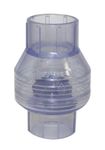 Valterra 200-C15W PVC Swing (No Spring) Check Valve, Clear, 1-1/2" Slip