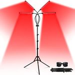 Shyineyou Red Light Lamp, 180LEDs Infrared Light Lamp with Stand(15"-60"), 660nm?850nm Deep Red Light for Face Body, Knee, Back