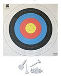 10 x Avalon target faces, 40cm, 60cm and 80cm. Choose you're size. FITA licenced re-inforced target faces. 10 free egertec target pins (40CM)