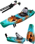 Reel Yaks Radar Modular Fishing Kayak - Fin Drive, 10ft, 400 lbs Capacity, Sunrise - Pedal Fishing Kayaks for Adults & Youth, Sit on Top, Compact Storage, Lightweight, Durable, Easy Transport