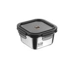 MaxSafe by Joyo - India's First 100% Microwave Safe Stainless Steel Leakproof Food Storage Container - 600ML, Square