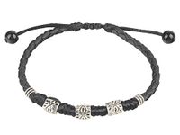 Ancient Tribe Handmade Adjustable Black Leather Anklet (5#)