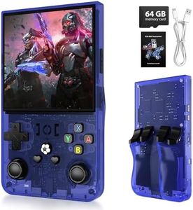 2025 Upgrade R36MAX Retro Handheld Game Console with 64GBuilt-in 18000+ Classic Games, Portable Video Gaming Console Linux System 4.0 Inch IPS Screen, 4000mAh Rechargeable Battery-Blue