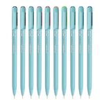 Hauser XO Multicolor Ball Pen Wallet Pack | Multi-Use Pen for Coloring, Doodling, Mandala, Writing | Minimalistic Aesthetic Looks with Pastel Body | Multicolor Ink, Set Of 10