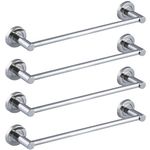 FORTUNE Stainless Steel (Concealed) Towel Bar | Bathroom Towel Rod Holder | Wall Mounted Hand Towel Rail for Kitchen and Washroom | Bathroom Accessories Pack of - (4, 18 INCH)