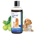 Natural Remedies Lush Me Up Mild Anti-Hairfall Shampoo for Dogs, Cats & Pups of All Breeds, Reduces Hair Fall and Restore Softness and Bounce, Cleans & Conditions, Natural and Safe, 350 ml