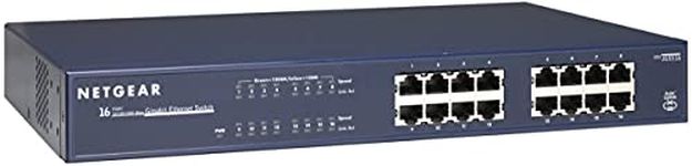 NETGEAR 16 Port Gigabit Network Switch (JGS516) Ethernet Switch - Desktop or Rackmount, and Limited Lifetime Protection