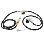 LP Burner Connection Kit w/ 150k BTU Air Mixer, Chrome Key Valve, Regulator, 1/2" NPT