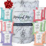 Shower Bombs Aromatherapy - 12pc Shower Steamers Vapor Tablets w/Organic Essential Oils for Vaporizing Steam Spa, Shower Melts, Bath Bombs, Selfcare Christmas Gifts for Women, Men, Stocking Stuffers