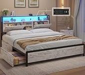 ADORNEVE Full Bed Frame with RGB LE