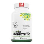 PlantVital Probiotics for Women - Made in Canada - 50 Billion Cfu 15 Bacteria Strains - Probiotic Supplement - Gluten and Soy Free - 1 Month Supply - 30 Capsules