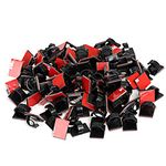 GWHOLE 100Pcs 3M Adhesive Cable Clips Cord Organizer Wire Management for Car, Office and Home