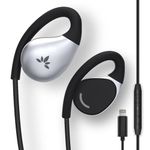 Avantree Resolve-L - Open Ear Lightning Headphones Wired for iPhone, MFi Certified, in Line Mic for Clear Calls (for Large-Medium Ear)