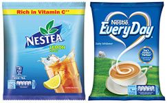 Nestea Nestle Instant Iced Tea Lemon Powder400G + Nestle Everyday Dairy Whitener, 400G Pouch