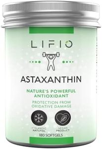 Lifio Astaxanthin 12mg | All Natural, Vegan, Non-GMO, Gluten Free |Nature’s Powerful Antioxidant | Supports Eye, Skin, Joint, Heart, Brain, Muscle, Endurance, Exercise, Recovery | 180 Softgels