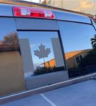 Rear Middle Window Canada Flag Decals, for Ford F150 F250 F350 Matte Black Canada Flag Decal, Back Sliding Window Canada Flag Decal