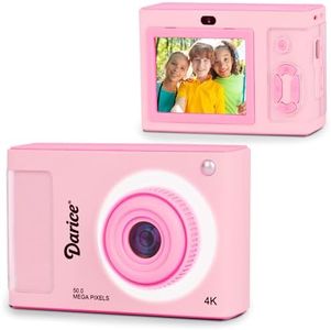 Darice Digital Camera for Kids - FHD 1080P Kids Camera, 50MP Compact, Portable and Cheap Digital Camera with 8X Zoom, Ideal Christmas and Birthday Gift for Girls
