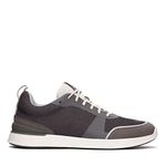 Clarks Mens Lt Lace Grey Knit Flat UK-8