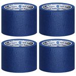 VCR Blue Masking Tape - 20 Meters in Length 72mm / 3" Width - 4 Rolls Per Pack - Easy Tear Tape, Best for Carpenter, Labelling, Painting and leaves no residue after a peel.