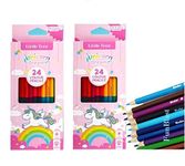 FunBlast Colour Pencil Set For Kids Double Sided 24 Pcs Colouring Pencils,Pencil Color For Artist,Beginners&Stationary Gift For Kids,Drawing Colours For Kids,Multicolor