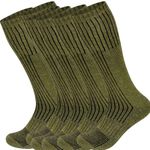 Men's Thermal Army Boot Socks -Extra Long Military Hiking Sock with Cushioned Sole, Warm Thick Winter Sox (UK, Alpha, One Size, Regular, Regular, 6 Pairs Extra-long Military Boots Socks)