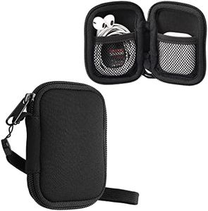 kwmobile Neoprene Case Compatible with Apple Airpods 1/2 / 3 / Pro 1 / Pro 2-2.3 x 3.5 inches (6 x 9 cm) Case with Zip - Black