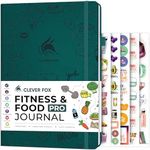 Clever Fox Fitness & Food Journal PRO – Daily Workout & Meal Planner for Women & Men – Exercise & Weight Loss Diary Notebook, 7.3x10.4” (Dark Teal)