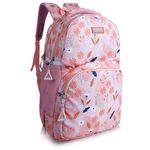 Half Moon 20L Beach Pre Nursery To Class 1st School Bags For Boys/School Bag For Girls | Kids Water Resistant | 3 Zips Stylish And Trendy School Bag For Boys & Girls (Pink)