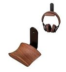 Headphone Hook Holder Hanger Mount,Headset Stand Hook Wall Mount Walnut Wood Headphone Holder for Audio,Studio &PC Gaming Headphones (walnut)