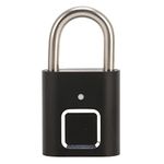 Fingerprint Padlock, Waterproof Biometric Smart Keyless Fingerprint Padlock USB Rechargeable for Backpacks Suitcases