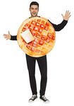 Fun World Men's Waffle Adult Costume, Brown, STD. Up to 6' / 200 lbs.