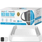 Bed Bug Trap — 4 Pack | TruGuard XL Bed Bug Interceptors (White) | Extra Large Bed Bug Traps for Bed Legs | Reliable Bed Bug Detector, Bed Bug Monitors, Bed Bug Interceptor and Bed Bug Prevention