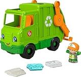 Fisher-Price Little People Musical Toddler Toy Recycling Truck Garbage Vehicle with Figure for Pretend Play Ages 1+ Years