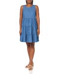 Tommy Hilfiger Women's Tencel Sleeveless Tiered Dress, Medium Benson, 8