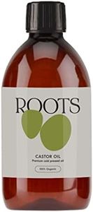 Roots Organic Castor Oil. Suitable for Vegans & Cruelty Free. Full of Essential Fatty acids with Anti-inflammatory Properties. Nourishes Skin and Promotes Healthy and Shiny Hair