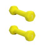 CAP Neoprene Dumbbell Weights, 1 lb Pair, Yellow