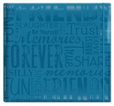 MCS 848118 MBI by Embossed Friends Gloss Expressions 12-Inch by 12-Inch Page Top Load Scrapbook, Teal, 13.2 X 12.5 Overall