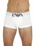 Emporio Armani Men's Cotton Stretch Trunk, White, XL