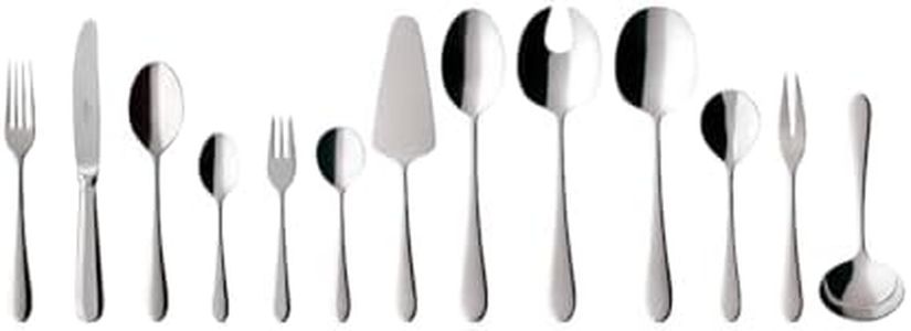 Villeroy & Boch – Oscar Tafelbesteck 68 teilig 12 Personen, Spülmaschinenfest, Rostfrei, Besteck Edelstahl, Essbesteck, Besteckset, Messer, Gabel, Löffel, Küchen Besteck Set, Edelstahl
