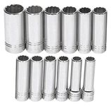 Williams MSSD-12RC 12-Piece 1/2-Inch Drive Metric Deep 12 Point Socket Set